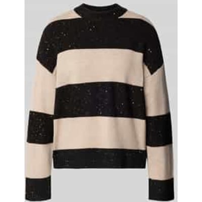 Oversized gebreide pullover met ribboorden
