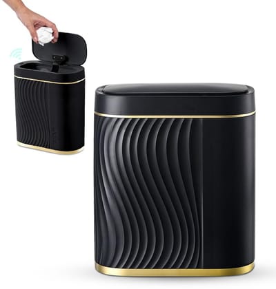 Unyqoos® Automatische smalle vuilnisemmer met sensor en deksel voor kleine ruimtes