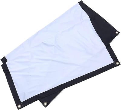 Projectiescherm Vouwbaar - Draagbaar Scherm - Thuisbioscoop Maken - Kreukvrij Polyester - 186 x 105 cm - Wit