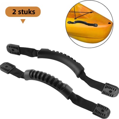 2-delige kajakhandgreep - Past op de meeste kajaks en kano's - 28 cm - Zwart