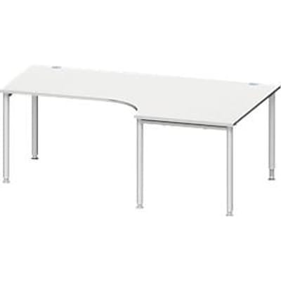 Schäfer Shop  Genius Hoekbureautafel MODENA FLEX 90°, aanbouw rechts, B 2000 mm, lichtgrijs