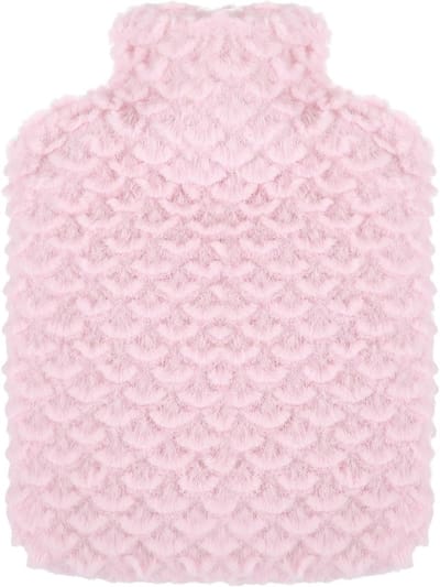 Warmwaterkruik met Fluffy Hoes, Lekvrije 500 ml Kruik voor Kinderen en Volwassenen, Ideaal voor Pijnverlichting en Warmte Therapie, Wasbare en Verwijderbare Hoes