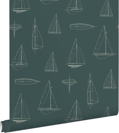 ESTAhome behang boten blauw - 50 x 900 cm - 132091