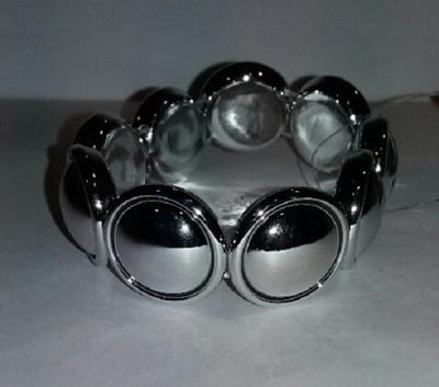 retro armband zilverkleurig