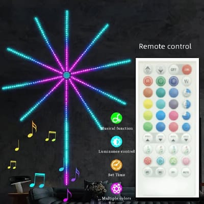 Vuurwerk Led Strip Light Bluetooth Smart Neon Strip App Led Lichten Strips Usb 5V Led Strips Kerstfeest Nieuwjaar Decoratie