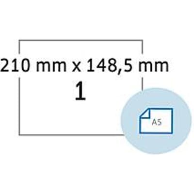Veletiketten HERMA 58103, permanent klevend, bijzonder sterk hechtend, weerbestendig, bedrukbaar, B 210 x H 148,5 mm, PE-folie, wit, 500 stuks/500 vel
