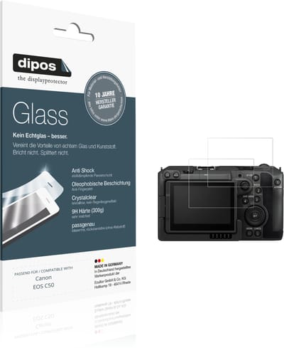 dipos – 2x Pantserfolie geschikt voor Canon EOS C50 | 9H Screenprotector