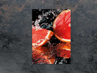 TMK ArtDeko - Snijplank van Gehard Glas - 35x52 cm - Grejpfrut Motief