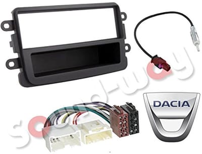 1 DIN Autoradio Radiopaneel Frame met Antenne Adapter en ISO Adapterkabel