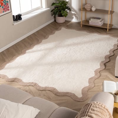 Fraai Wasbaar vloerkleed - Hazy Beige/Creme - 200x290cm