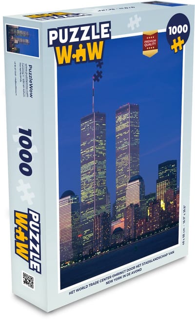 Puzzel Het World trade center omringt door het stadslandschap van New York in de avond - Legpuzzel - Puzzel 1000 stukjes volwassenen