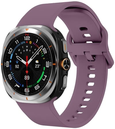 By Qubix - smartwatch bandje - Compatible Samsung bandje - Solid color siliconen band - Pastel paars - Geschikt voor Samsung Galaxy Watch Ultra / Ultra 2 - 47mm