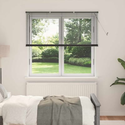 vidaXL - Venetiaanse - jaloezie - Zilvergrijs - 150 - x - 130 - cm - 25 - mm - PVC