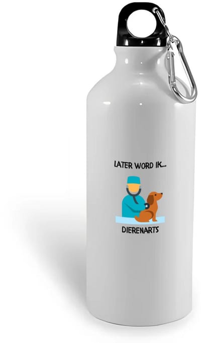 Hacebo® - Later word ik dierenarts waterfles - Arts - Dierenartsen - Dieren - dierenverzorger - veterinair - water fles - 400ML
