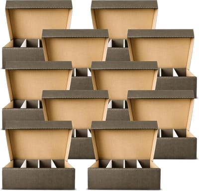 Opbergdozen Kaarten - Verzamelkaartenkist - Collectie Opslaan - Stapelbaar Ontwerp - 10 Stuks - Zwart