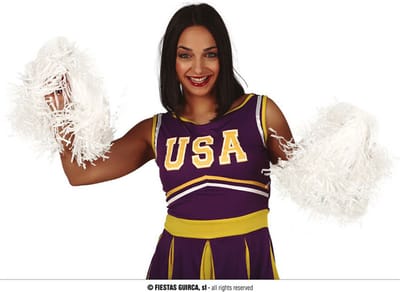 Fiestas Guirca - Pom-pom set wit (2 stuks)