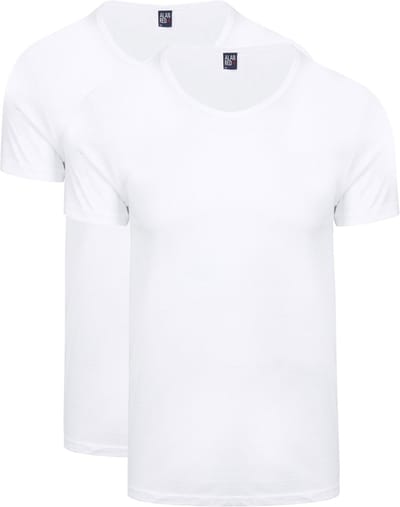 Alan Red T-shirt James 2Pack Ronde Hals Wit (6660)