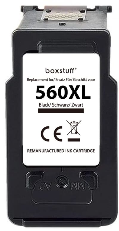 Boxstuff Inkt geschikt voor PG-560XL – Inkt Cartridge voor Canon Pixma TS5350 / TS5351 / TS5352 / TS5353 / TS7450 / TS7451 / TS5350A / TS5400 Series / TS5450 / TS7450 Series / TS5355 Printer - Pack Zwart