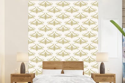 Behang - Fotobehang Patroon - Bloemen - Art Nouveau - Breedte 225 cm x hoogte 280 cm