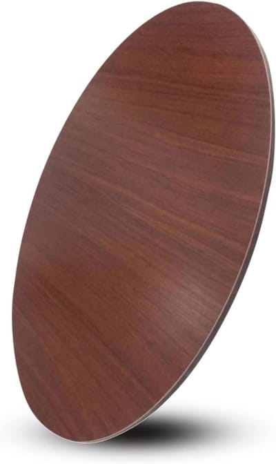 Draaiplateau - Draaitafel Serveerschaal - Gezellig Tafelen - Soepele Rotatie - 50 cm Diameter - Houtkleurig
