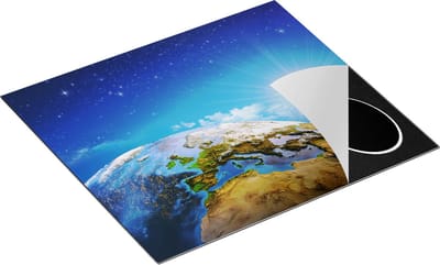 Chefcare Inductie Beschermer Aarde vanuit de Ruimte op Europa - 60x50 cm - Afdekplaat Inductie - Kookplaat Beschermer - Inductie Mat