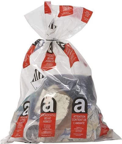 25x | transparante Asbestzakken 80x120cm | 80L