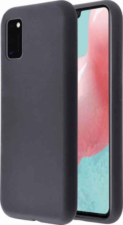 Azuri Samsung Galaxy A41 hoesje - Siliconen backcover - Zwart