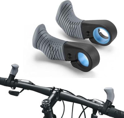 Fiets Handvat Duim Grips - Stuur Ondersteuning - Comfortabel Fietsen - Ergonomisch Ontwerp - 22.2mm - Grijs