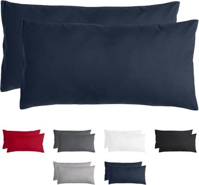 Famanu – Set van 2 Premium Kussenslopen cm - Superzachte Kussenhoes - 100% - Geborsteld Mikrovezel 90g/m² - Blauw