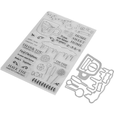 Transparante Stempel DIY Kaarten Maken Embossed Transparante Stempel Mesvorm Set Scrapbook Decoratie white