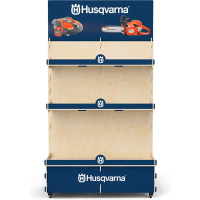 Houten display voor speelgoed