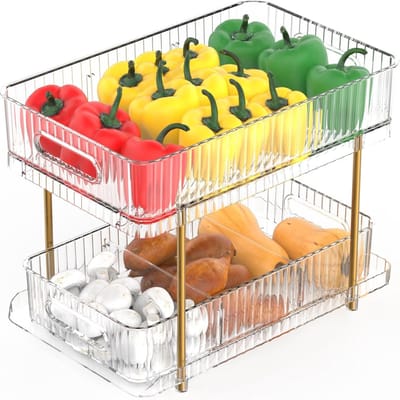 Dubbele Laag Make-up Organizer met Lades voor Badkamer en Keuken