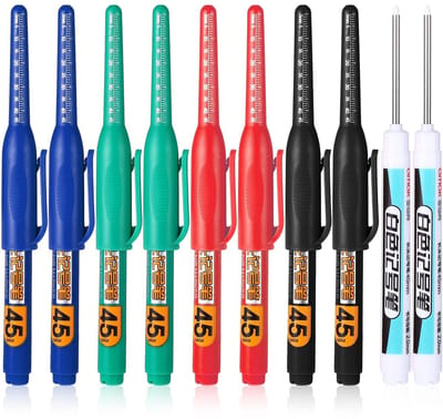 Dailygoods- Marker Diep Bereik - 5 Stuks - Waterdichte Markeerstiften - Permanente Pennen - Lange Penpunt - Multifunctionele Inktpen 16 cm - Markeerstift