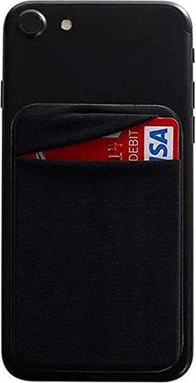 Pasjeshouder Met Sluiting Voor Smartphone I Creditcardhouder I Kaarthouder I Opplakbare Pasjeshouder I Rekbaar I 2 Stuk I Zwart