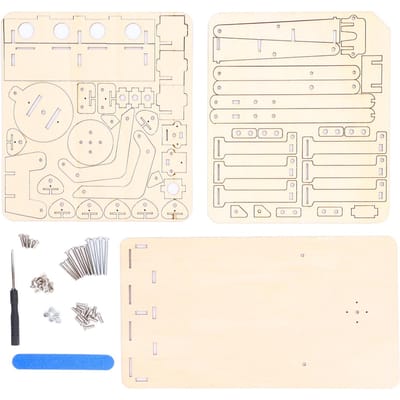 Jouet de Construction Bras Robotique Hydraulique en Bois Modèle Mécanique Kit d'Outils pour l'Enseignement DIY