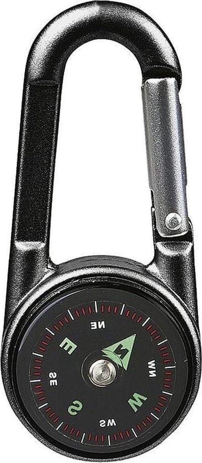 Kompas met thermometer - Navigatie tool - Outdoor avontuur - Geïntegreerde karabijn - Niet gespecificeerd - Zilver