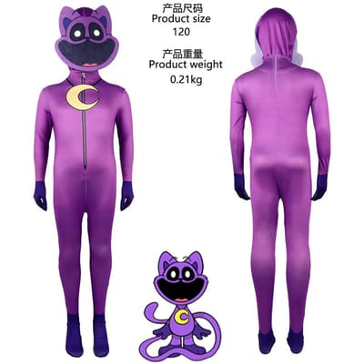 Nieuwe Horror Game IP Karakter Lily Lovebraids Meisjes Kleding Speel Spel Tijd Cartoon Katten dutje Cosplay Kostuum voor Kinderen Verjaardagscadeaus 5T(120) purple