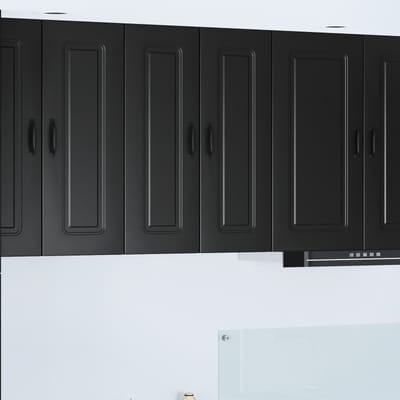 vidaXL - Vaatwasserpaneel - Kalmar - Zwart - 30 - x - 31 - x - 80 - cm - Bewerkt - hout