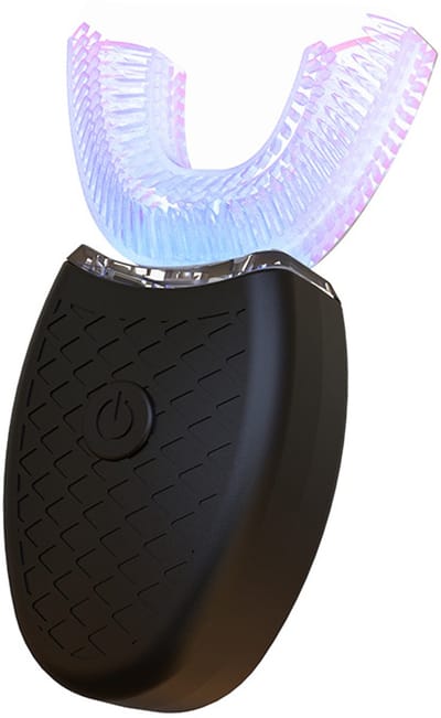 Ultrasone Elektrische Tandenborstel Voor Volwassenen - U-Vorm 360° Reiniging - 4 Modi (Incl. Whitening) - IPX7 Waterdicht - USB Oplaadbaar - Zwart