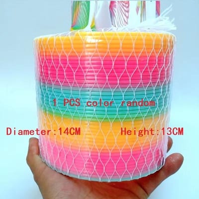 Jouet Cercle Arc-en-ciel Super Taille Grand Cercle à Ressort Cercle Arc-en-ciel Cercle Élastique Extensible Cercle Magique Jouet Puzzle pour Enfants