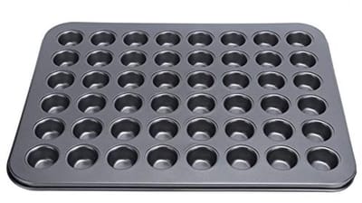 Dailygoods- Muffinbakje 48 Kopjes - Antiaanbaklaag - Koolstofstaal - Cupcake Bakvorm - Mini-Muffins - Eenvoudig Schoonmaken - Cupcakevorm