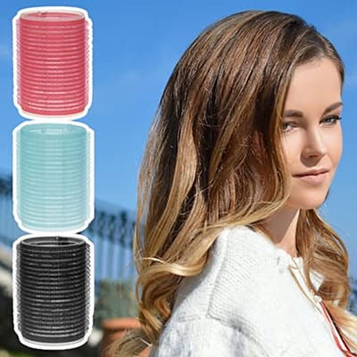 Dailygoods- Haarkrullers Set van 24 - Zelfklevende Haarrollers - Hittevrije Krulstyling - Kapperskwaliteit - Voor Alle Haartypes - Ø 20 mm