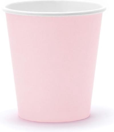 Bekertjes licht roze - 6 stuks - Babyshower / Geboorte meisje