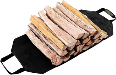 Brandhout Drager - Hout Tas - Haardhout Opslag - Versterkte Handgrepen - 100 cm Lengte - Bruin