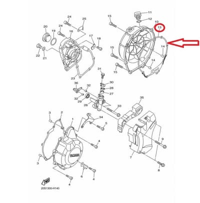 Joint carter embrayage origine pour Moto Yamaha 600 XJ6 2009 à 2016 20S-15461-00-00 Neuf