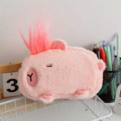 Schattige Pluche Etui Cosmetische Tas Cavia Pennen Etui Grote Capaciteit Pennen Etui Schoolbenodigdheden Schrijfgerei Doos