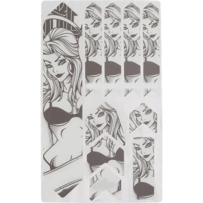 ENLEE Set d'autocollants de protection 3D pour VTT Résistance aux chocs Autocollant décoratif pour vélo Type 1 white