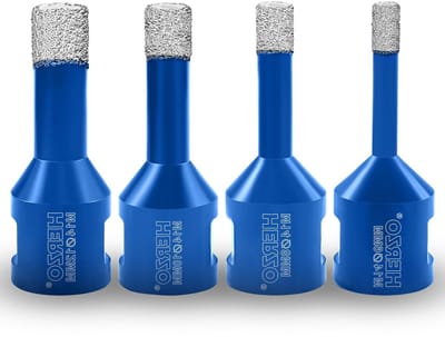 Diamant tegelboren - Gatenzagen set - Precisie boren - Vacuüm soldeertechnologie - 4 stuks M14 - Blauw