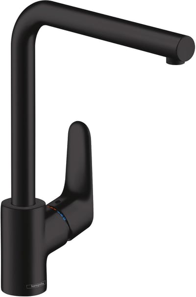 hansgrohe Focus M41 - Keukenmengkraan - Ééngreeps bediening - 280mm - Mat Zwart