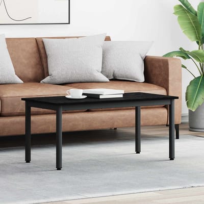 vidaXL - Salontafel - Zwart - Eiken - 100 - x - 50 - x - 45 - cm - Bewerkt - hout